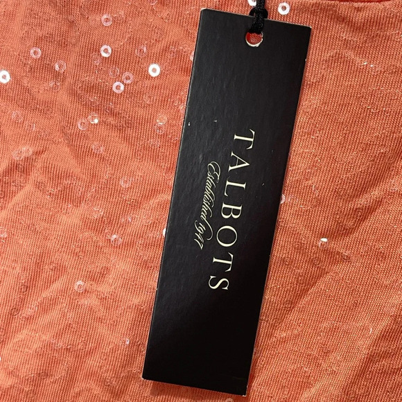 Talbots Coral Sequin Tank Top - Picture 4 of 7
